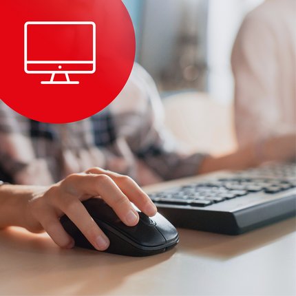 Desktop-Icon, Hand auf Maus
