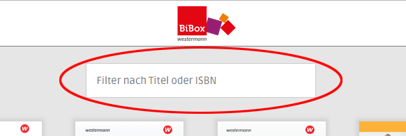 Filter nach Titel im Bücherregal